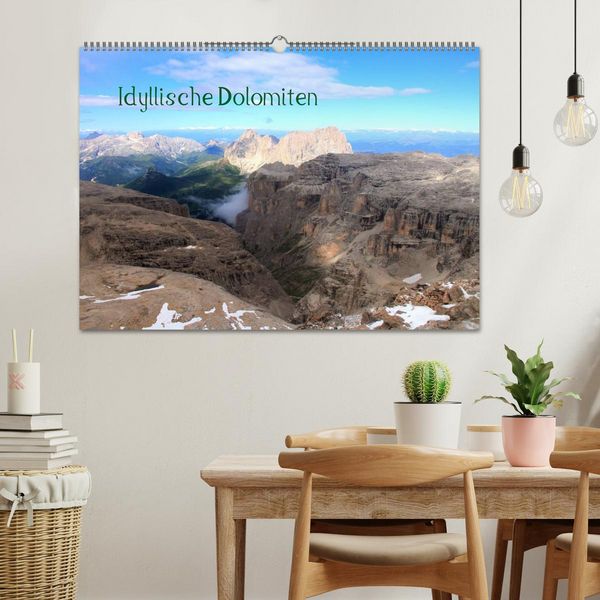 Produktbild: Idyllische Dolomiten (Wandkalender 2026 DIN A2 quer), CALVENDO Monatskalender