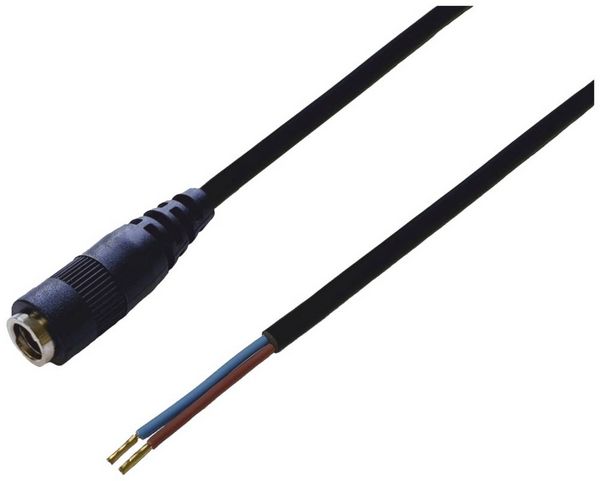 Produktbild: BKL Electronic 075913 DC-Steckverbinder DC-Kupplung - Aderendh&uuml;lsen 2.5 mm 1.5 m 1 St. Single