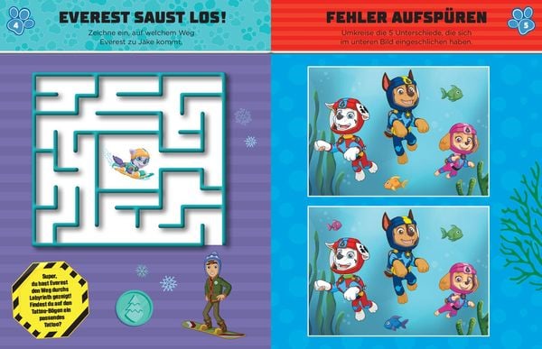 Produktbild: PAW Patrol Mein R&auml;tselbuch mit 40 Tattoos