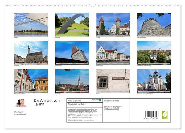 Produktbild: Die Altstadt von Tallinn (hochwertiger Premium Wandkalender 2026 DIN A2 quer), Kunstdruck in Hochglanz