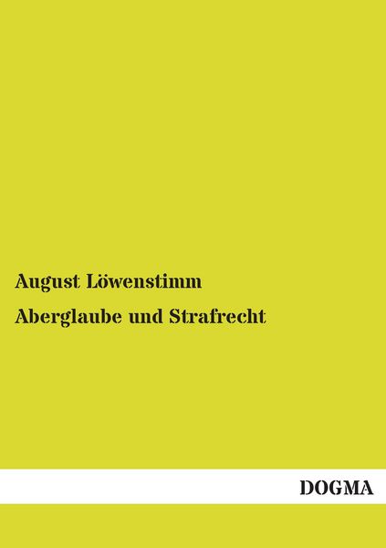 Produktbild: Aberglaube und Strafrecht