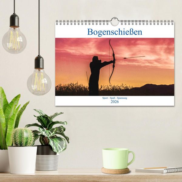 Produktbild: Bogenschie&szlig;en. Sport - Spa&szlig; - Spannung (Wandkalender 2026 DIN A4 quer), CALVENDO Monatskalender