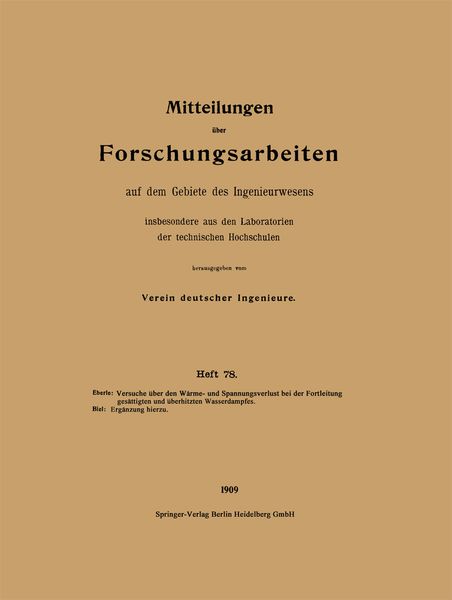 Produktbild: Mitteilungen &uuml;ber Forschungsarbeiten auf dem Gebiete des Ingenieurwesens