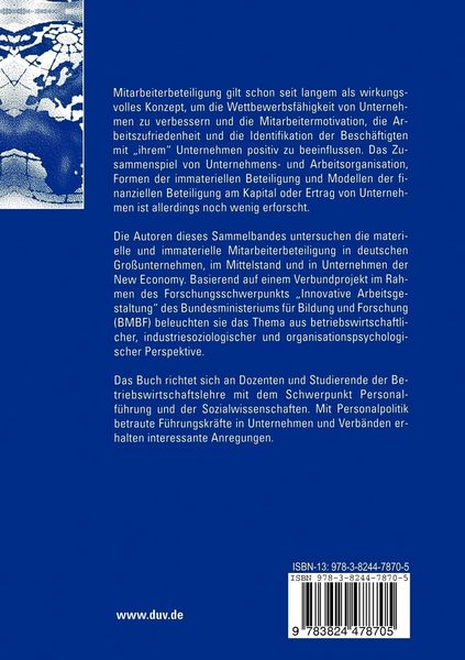 Produktbild: Mitarbeiterbeteiligung in deutschen Unternehmen