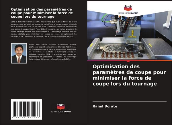 Produktbild: Optimisation des param&egrave;tres de coupe pour minimiser la force de coupe lors du tournage