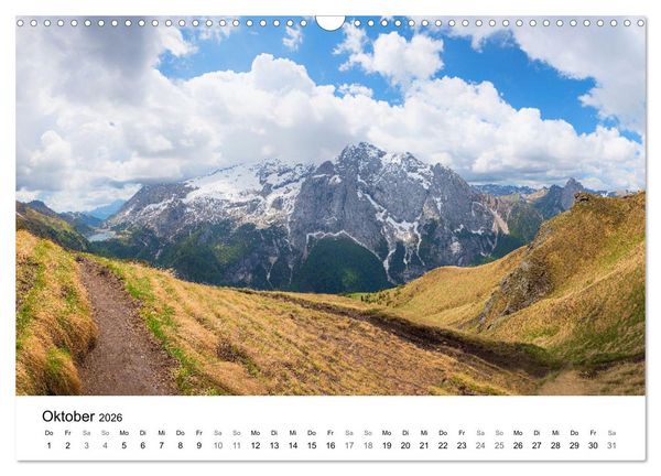 Produktbild: Wanderziele S&uuml;dtiroler Dolomiten - Region Gadertal und Buchenstein (Wandkalender 2026 DIN A3 quer), CALVENDO Monatskalender
