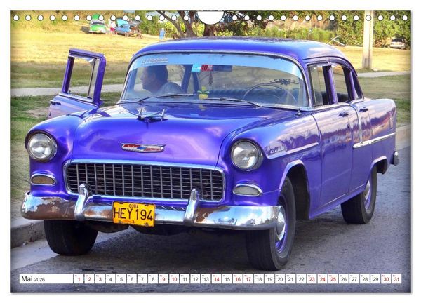 Produktbild: CHEVY '55 - Ein US-Oldtimer in Kuba (Wandkalender 2026 DIN A4 quer), CALVENDO Monatskalender