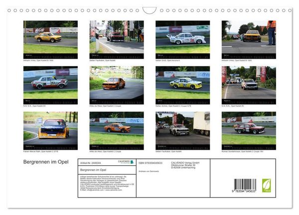 Produktbild: Bergrennen im Opel (Wandkalender 2027 DIN A3 quer), CALVENDO Monatskalender