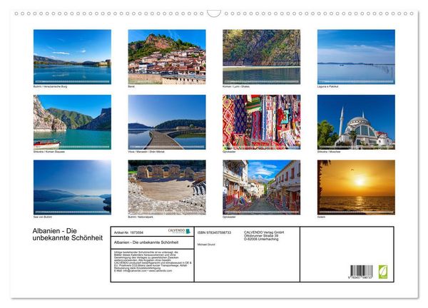 Produktbild: Albanien - Die unbekannte Sch&ouml;nheit (Wandkalender 2026 DIN A2 quer), CALVENDO Monatskalender