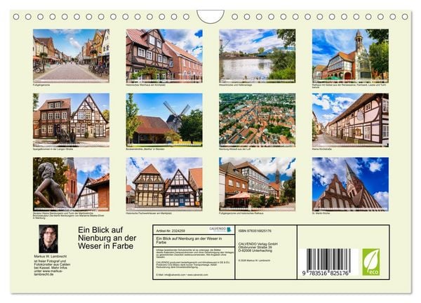 Produktbild: Ein Blick auf Nienburg an der Weser in Farbe (Wandkalender 2027 DIN A4 quer), CALVENDO Monatskalender