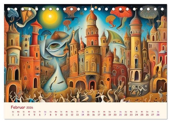 Produktbild: Absurdes Theater - In surrealen Traumwelten versinken (Tischkalender 2026 DIN A5 quer), CALVENDO Monatskalender