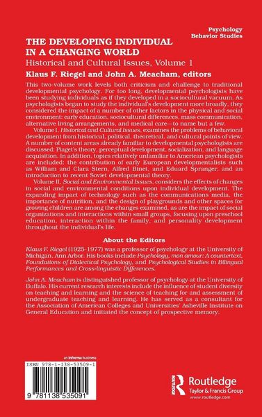 Produktbild: The Developing Individual in a Changing World