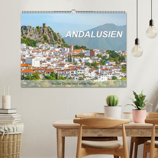 Produktbild: Andalusien - Wei&szlig;e D&ouml;rfer und wilde Natur (Wandkalender 2026 DIN A2 quer), CALVENDO Monatskalender