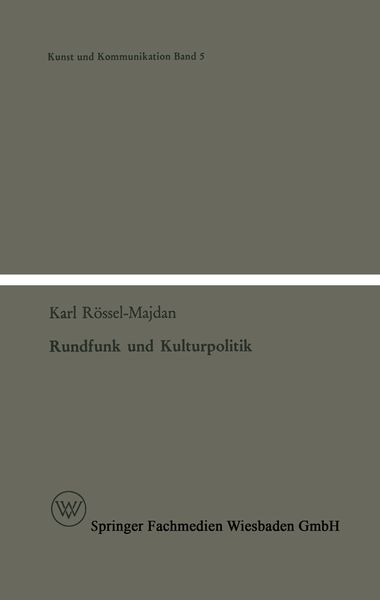 Produktbild: Rundfunk und Kulturpolitik