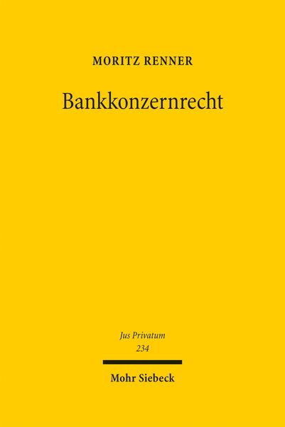 Produktbild: Bankkonzernrecht