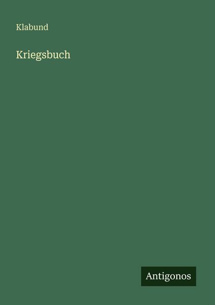 Produktbild: Kriegsbuch