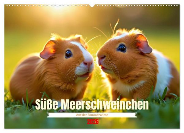 Produktbild: S&uuml;&szlig;e Meerschweinchen (Wandkalender 2026 DIN A2 quer), CALVENDO Monatskalender
