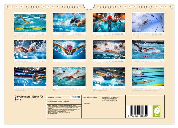Produktbild: Schwimmen - Bahn f&uuml;r Bahn (Wandkalender 2026 DIN A4 quer), CALVENDO Monatskalender