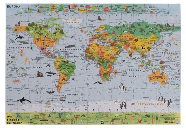 Produktbild: Die Kinderweltkarte als Puzzle