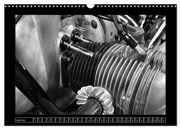 Produktbild: BMW R69S in schwarzweiss (Wandkalender 2026 DIN A3 quer), CALVENDO Monatskalender