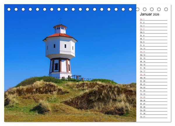 Produktbild: Langeoog - Sch&ouml;nste Insel Ostfrieslands (Tischkalender 2026 DIN A5 quer), CALVENDO Monatskalender