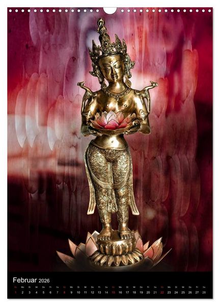 Produktbild: SKULPTUREN Hinduistische G&ouml;ttinnen und G&ouml;tter &bull; Buddhas (Wandkalender 2026 DIN A3 hoch), CALVENDO Monatskalender