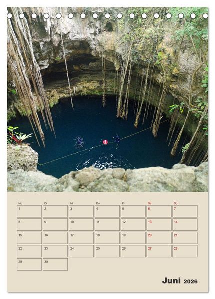Produktbild: Mexiko Yucat&aacute;n Terminplaner (Tischkalender 2026 DIN A5 hoch), CALVENDO Monatskalender