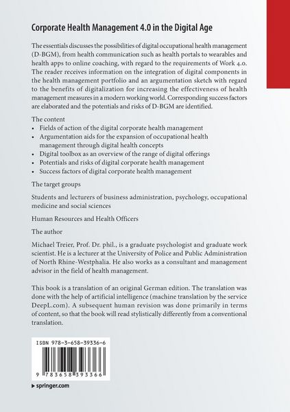 Produktbild: Corporate Health Management 4.0 in the Digital Age