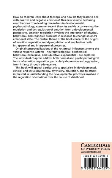 Produktbild: The Development of Emotion Regulation and Dysregulation