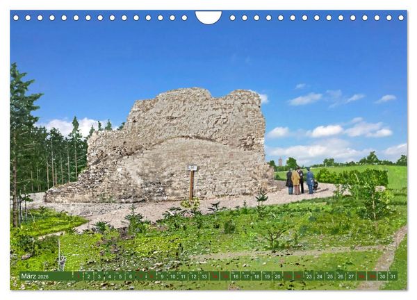 Produktbild: Aschersleben um 1900 &ndash; Auf der alten Burg - Kolorierte Schwarzwei&szlig;fotos (Wandkalender 2026 DIN A4 quer), CALVENDO Monatskalender