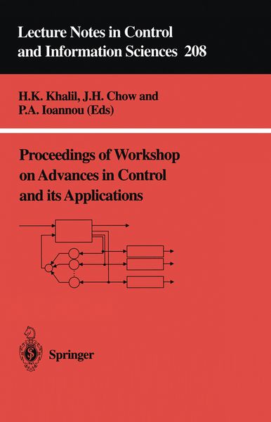 Produktbild: Proceedings of Workshop on Advances in Control and its Applications