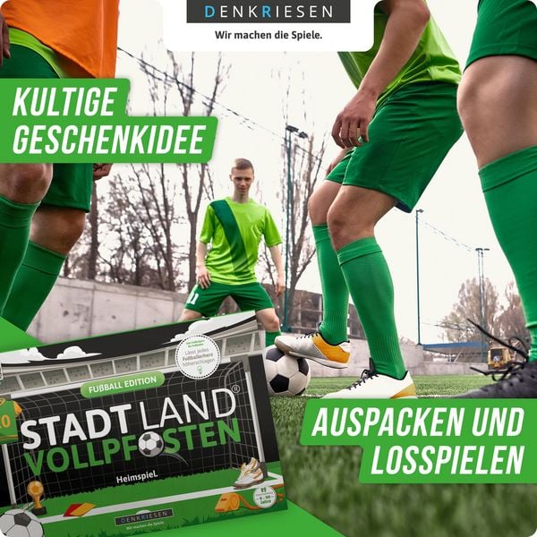 Produktbild: DENKRIESEN - STADT LAND VOLLPFOSTEN&reg; - FU&szlig;BALL EDITION - "Heimspiel." - A4