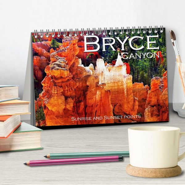 Produktbild: Bryce Canyon, Sunrise and Sunset points (Desk Calendar 2026 DIN A5 landscape), CALVENDO 12 Month DeskCalendar