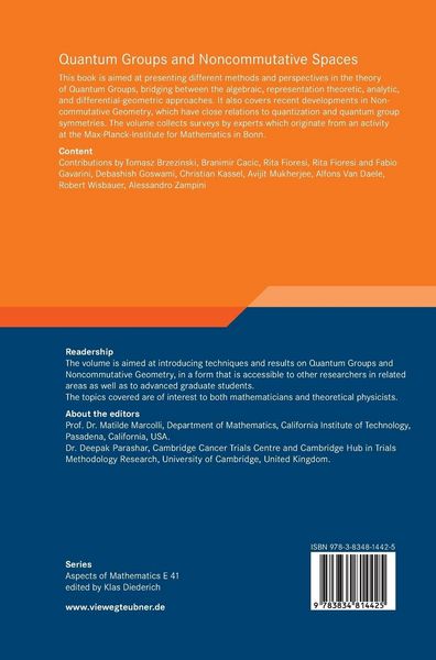 Produktbild: Quantum Groups and Noncommutative Spaces