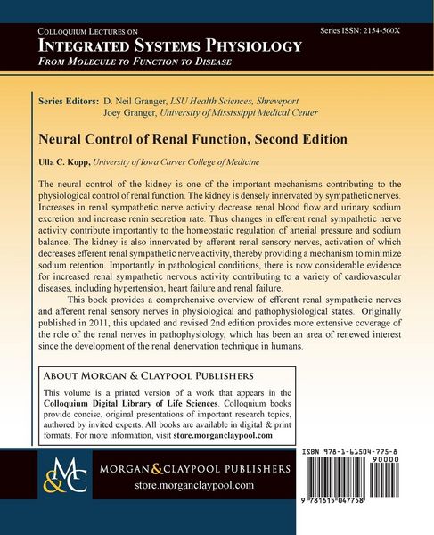 Produktbild: Neural Control of Renal Function, Second Edition