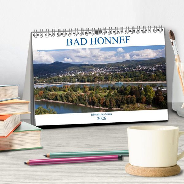 Produktbild: Bad Honnef - Rheinisches Nizza (Tischkalender 2026 DIN A5 quer), CALVENDO Monatskalender