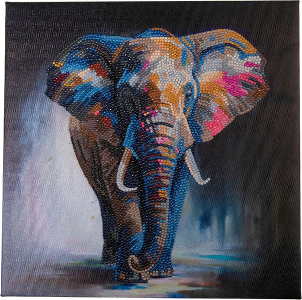 Produktbild: Crystal Art Leinwandbild Majestic Elephant 30x30 cm