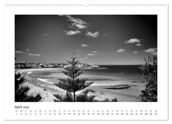 Produktbild: SYDNEY Monochrom (hochwertiger Premium Wandkalender 2026 DIN A2 quer), Kunstdruck in Hochglanz
