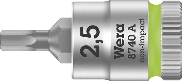 Produktbild: Wera 8740A 05003331001 Innen-Sechskant Steckschl&uuml;ssel-Bit-Einsatz 2.5mm 1/4\" (6.3 mm)