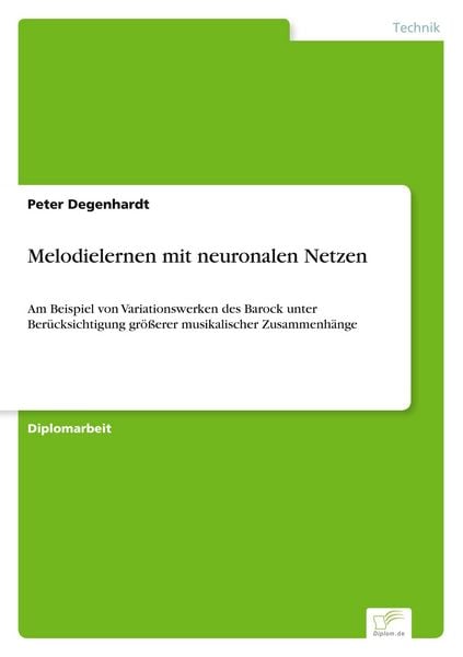 Produktbild: Melodielernen mit neuronalen Netzen