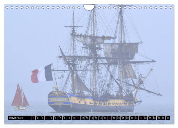 Produktbild: L'Hermione &agrave; Saint-Malo (Calendrier mural 2026 DIN A4 vertical), CALVENDO calendrier mensuel