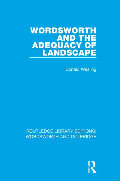 Produktbild: Wordsworth and the Adequacy of Landscape