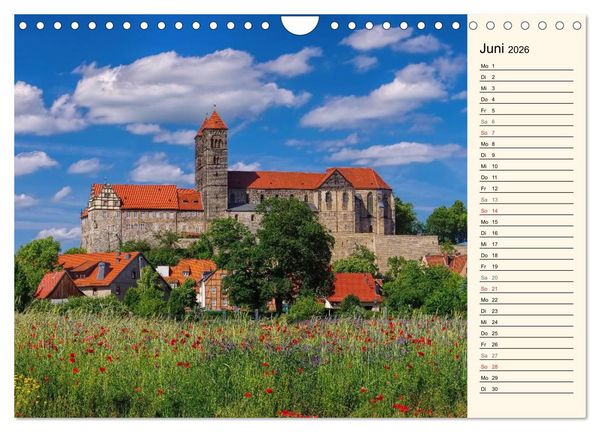 Produktbild: Quedlinburg - Welterbestadt im Harz (Wandkalender 2026 DIN A4 quer), CALVENDO Monatskalender