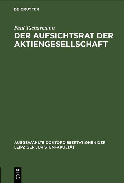 Produktbild: Der Aufsichtsrat der Aktiengesellschaft