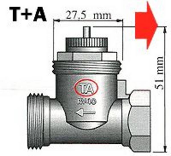 Produktbild: 700102 Heizk&ouml;rper-Ventil-Adapter Passend f&uuml;r Heizk&ouml;rper TA