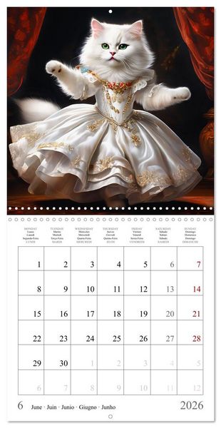 Produktbild: Cute Cats Dancing (Wall Calendar 2026 12 &times; 12 Inch) CALVENDO 12 Month Wall Calendar