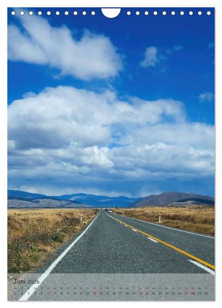 Produktbild: Neuseeland &ndash; Unterwegs auf der S&uuml;dinsel (Wandkalender 2026 DIN A4 hoch), CALVENDO Monatskalender