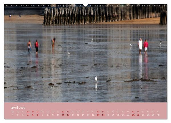 Produktbild: Sillonnez la plage (Calendrier mural 2026 DIN A2 vertical) calendrier de bureau