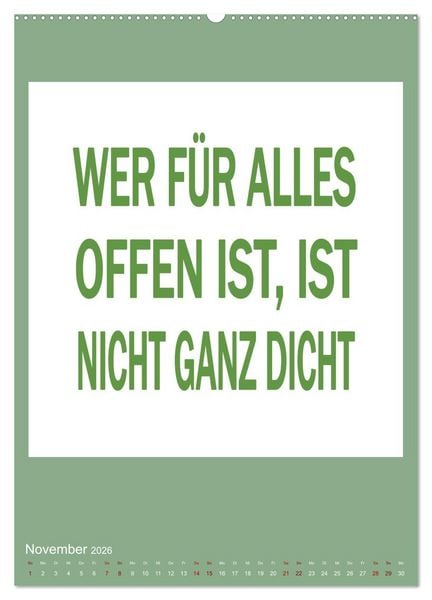 Produktbild: Memo an mich (Wandkalender 2026 DIN A2 hoch), CALVENDO Monatskalender