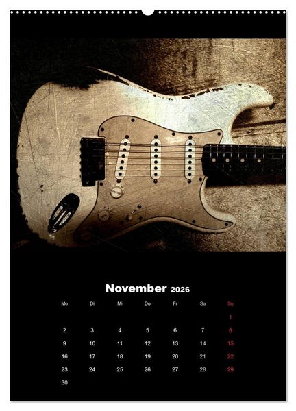 Produktbild: Vintage Gitarren (hochwertiger Premium Wandkalender 2026 DIN A2 hoch), Kunstdruck in Hochglanz
